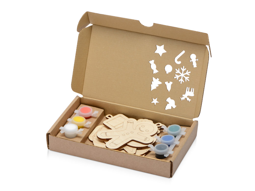 Подарочный набор для раскрашивания Christmas Toys (натуральный)
