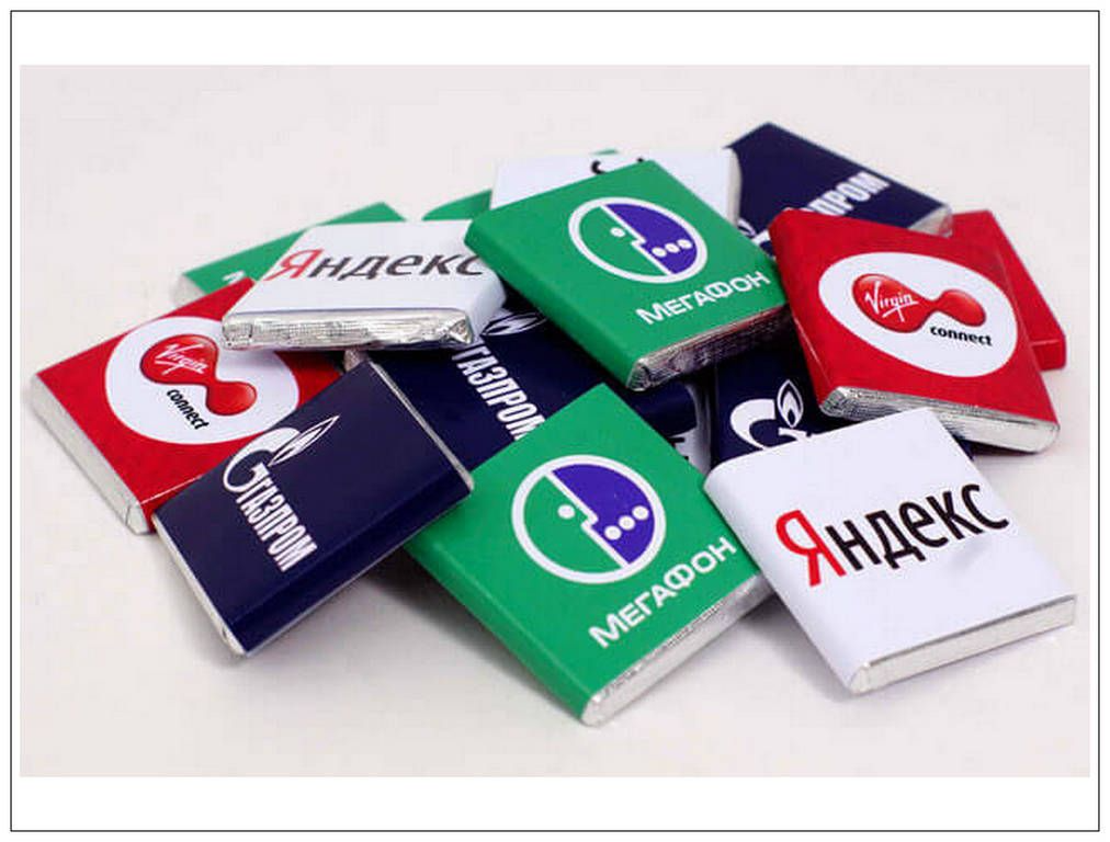 шоколад с логотипом